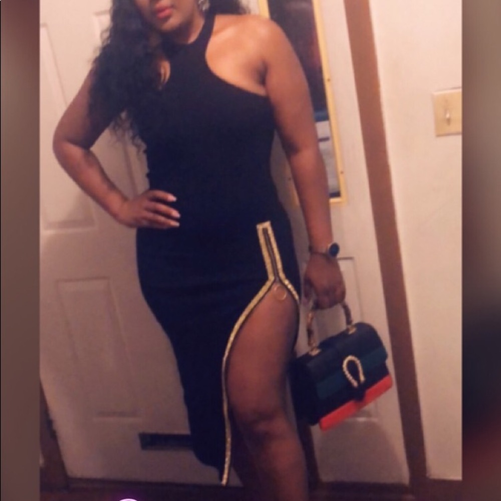 Black sweater dress